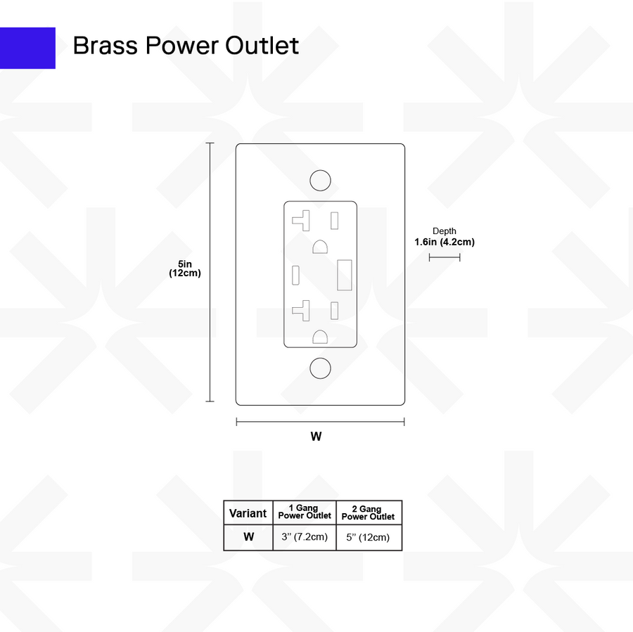 Brass Power Outlet