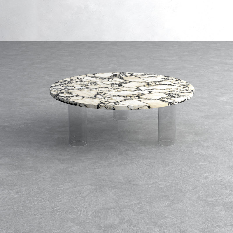 Calacatta Viola and Acrylic Coffee Table