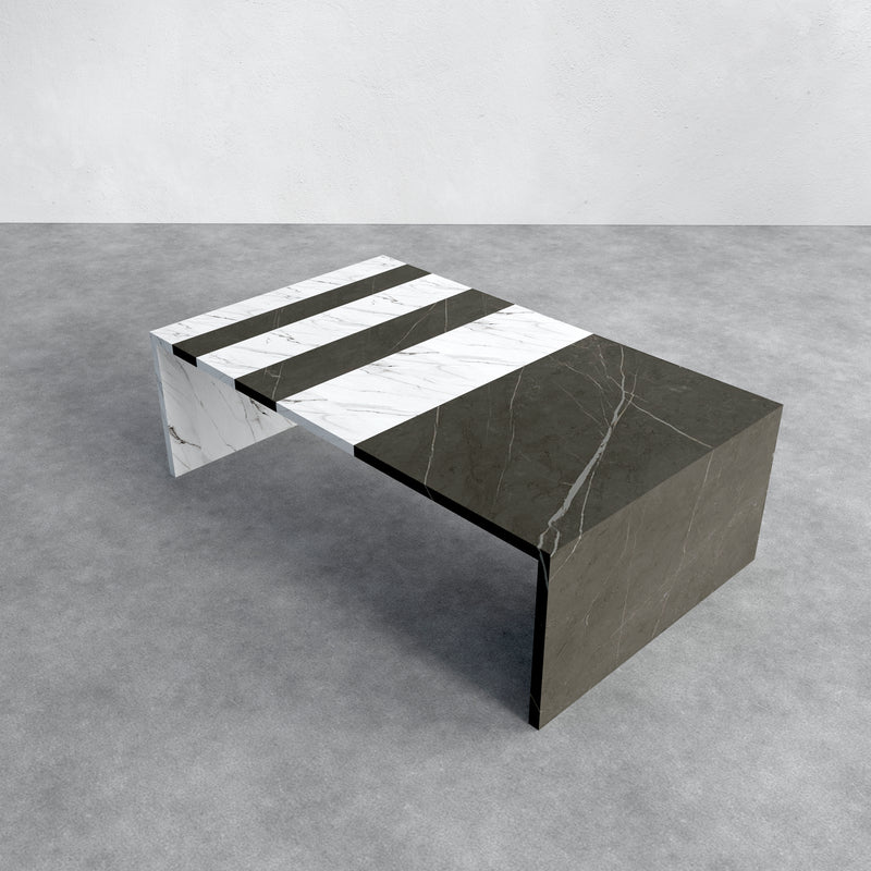 Italian Carrara and Pietra Coffee Table