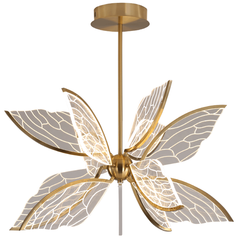 Modern Gold Butterfly Wing LED Chandelier