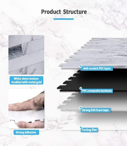 Rectangle Peel and Stick Wall Tiles