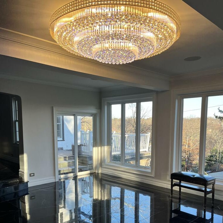 Multi Tier Contemporary Crystal LED Chandelier