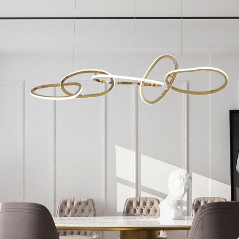 Modern luxury LED Oval Circle Chandelier