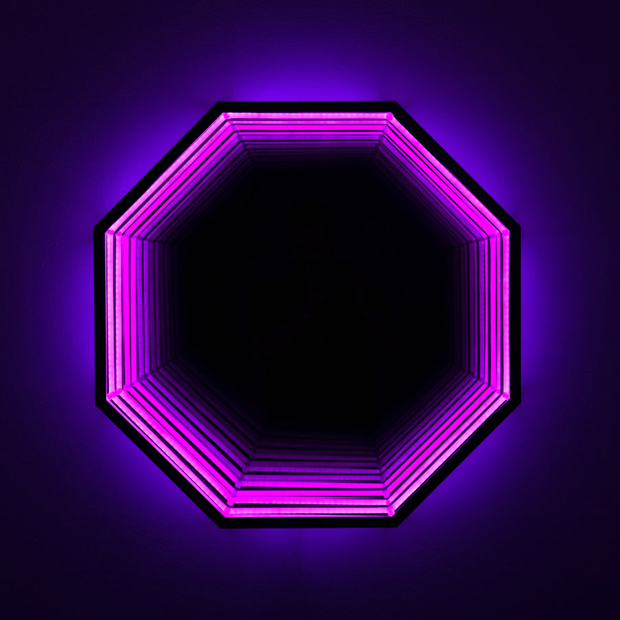 Infinity Shape Octagon 3D Octagon Infinity Mirror Light | Ozarké