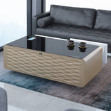 Smart Side Coffee Table With Refrigerator Bluetooth Speaker & Wireless Charging TB-135