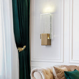 Ribbed Crystal Wall Sconce