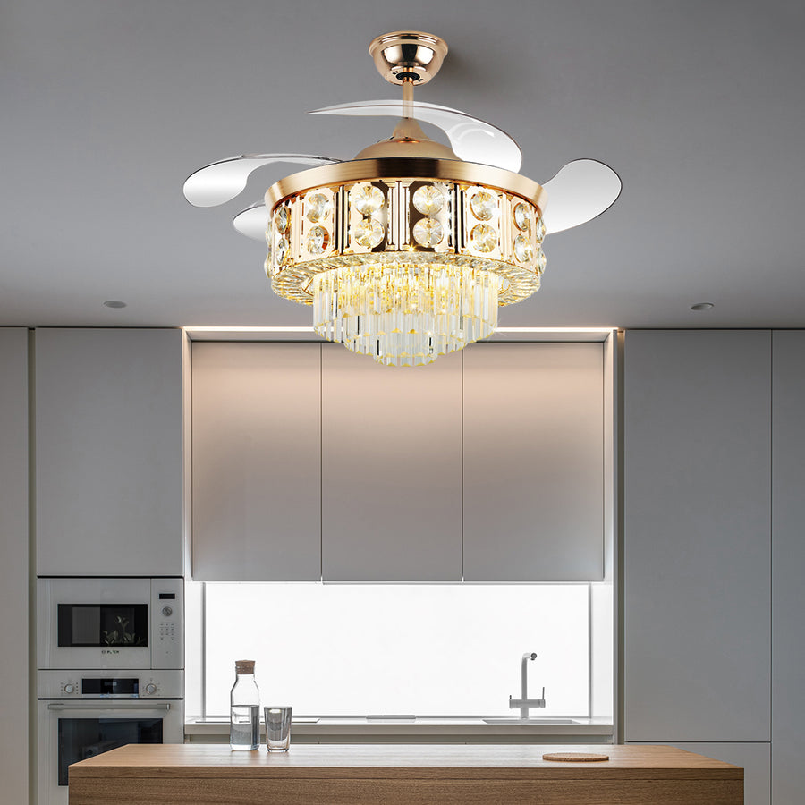 Smart Fan Chandelier Light