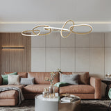 Modern luxury LED Oval Circle Chandelier