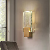 Ribbed Crystal Wall Sconce