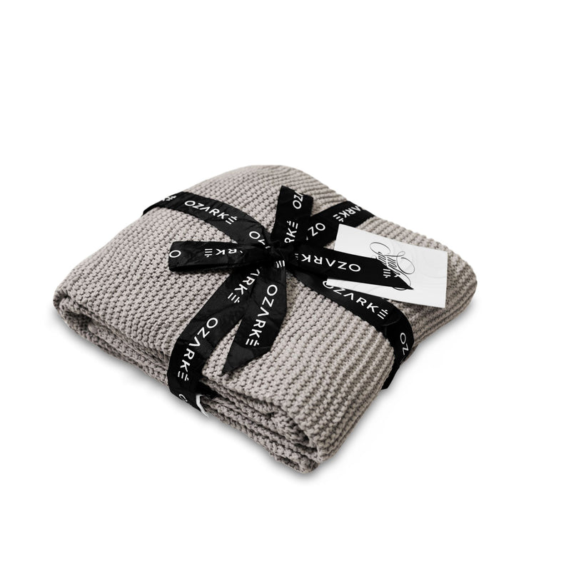 Ozarke Organic Cotton Comfy Knit Throw Blanket Extra Large 54 x 72 inches
